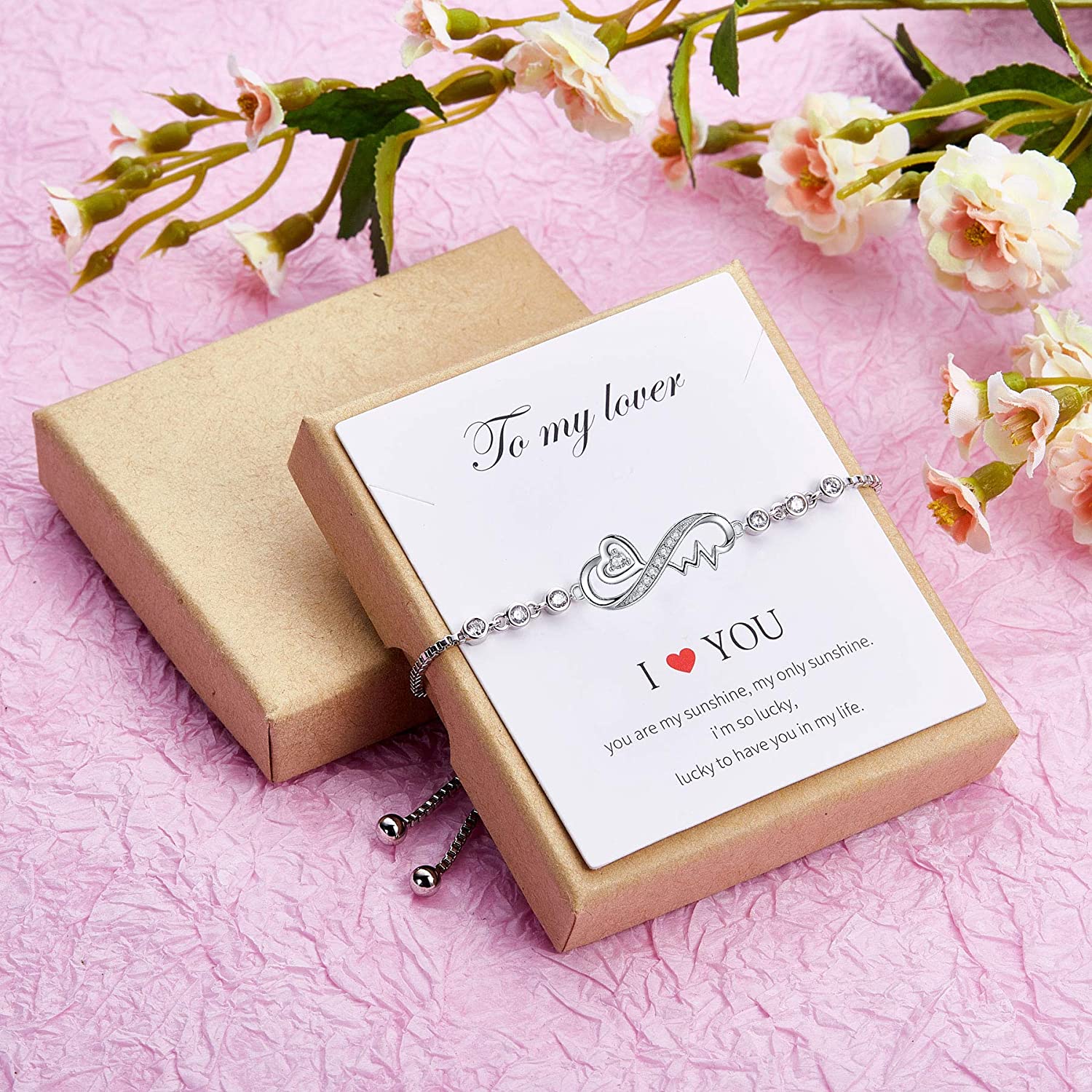 Infinity Love Bracelets for Women Girls, Birthday Mothers Day Jewelry Gifts for Her Girlfriend Wife Mom from Daughter Son - Image 7